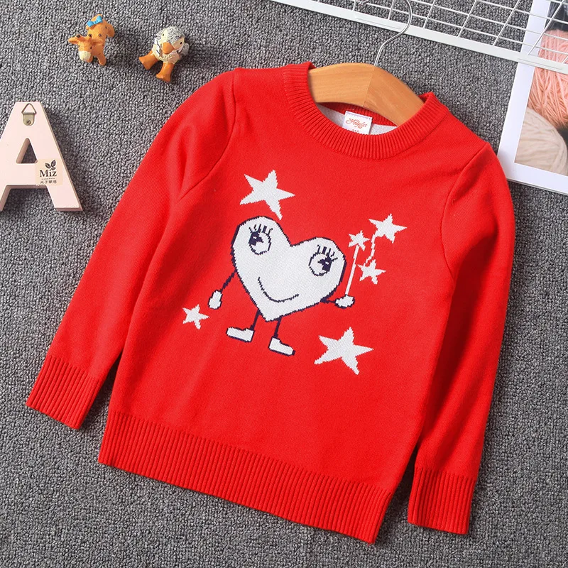 

2019 Autumn And Winter New Style Cartoon GIRL'S Sweater plus Velvet CHILDREN'S Sweater Trend CHILDREN'S Sweater