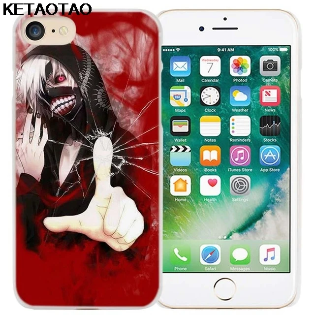 Прозрачный KETAOTAO Токийский Гуль E чехол для телефона s для iPhone 4S SE 5C 5S 6S 7 8 Plus X XS XR 11 Pro Чехол кристально чистый мягкий TPU чехол s - Цвет: Прозрачный