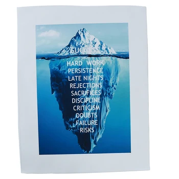 

Iceberg Of Success Canvas Poster Landscape Motivational Canvas Wall Art Quote Nordic Print Wall Picture for Living Room Modern
