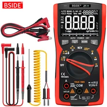 Bside ZT-Y multímetro digital true-rms 9999 contagens 3-line display analógico testador voltímetro capacitor temp vfc medidor amperímetro