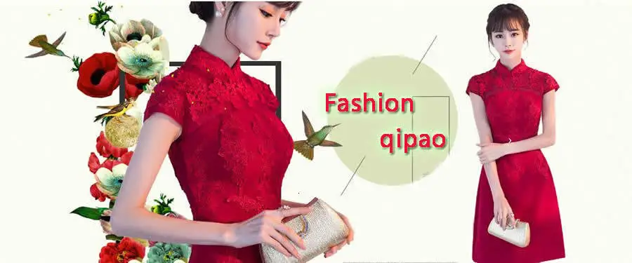 2019 новые модные короткие Cheongsam современный кружево вышивка Qi Pao для женщин китайское платье мини Восточный Стиль Розовое Вечернее платье Qipao