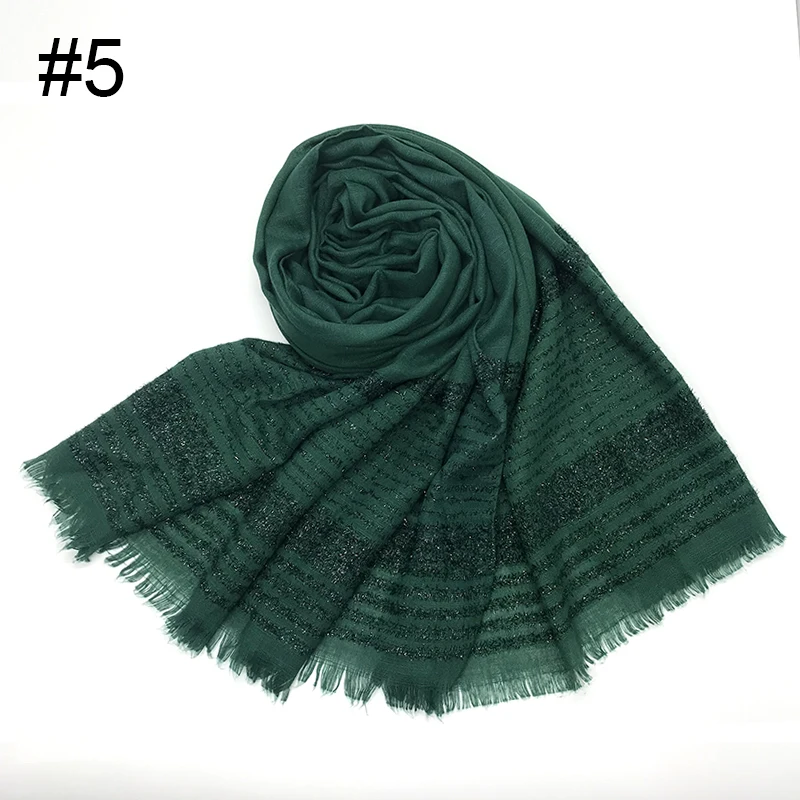 Fashion scarf plain glitter muffler hijab shimmer shawls women sparkling pashmina muslim head scarf solid wraps 10pcs/lot