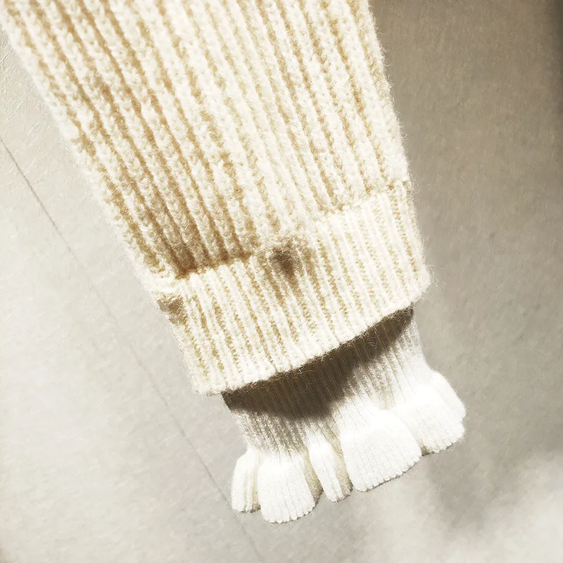Осень/Зима Сладкий тягучий край узкий вязаный свитер для женщин