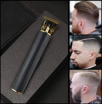 

Professional Oil Head Push Electric Hair Clipper Vintage Engraving Push Up Haircut USB Rechargeable Hair Clipper Barber
