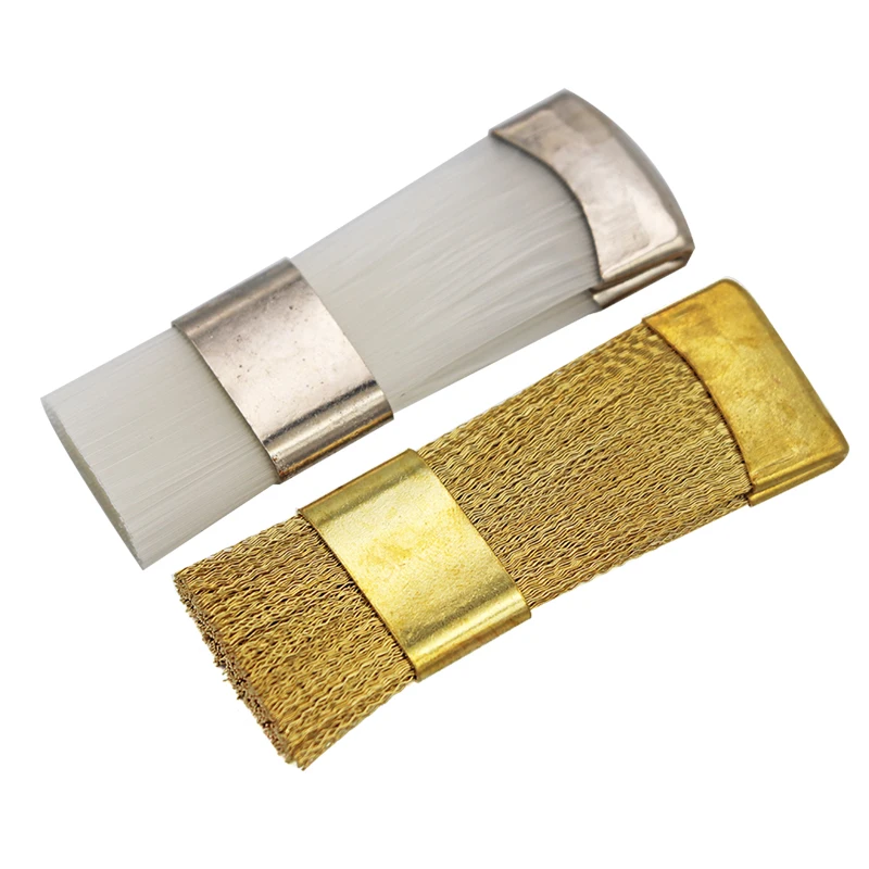 Copper and Nylon Стоматологическая щетка для чистки латунной проволоки, сверла, щетка для чистки медной проволоки, щетки для зубов, пилочки, подставка, инструмент для чистки - Цвет: Copper and Nylon