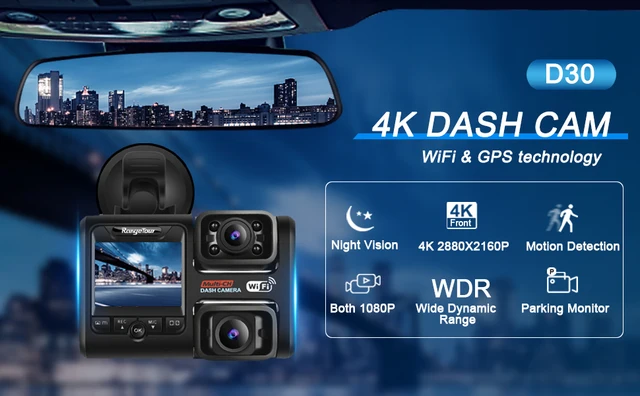 Car Dvr Camera 4k 2160p Build In Gps Wifi Adas Dash Cam Front And Rear Both  1080p Driving Recorder Motion Detection 24h Parking - Dvr/dash Camera -  AliExpress