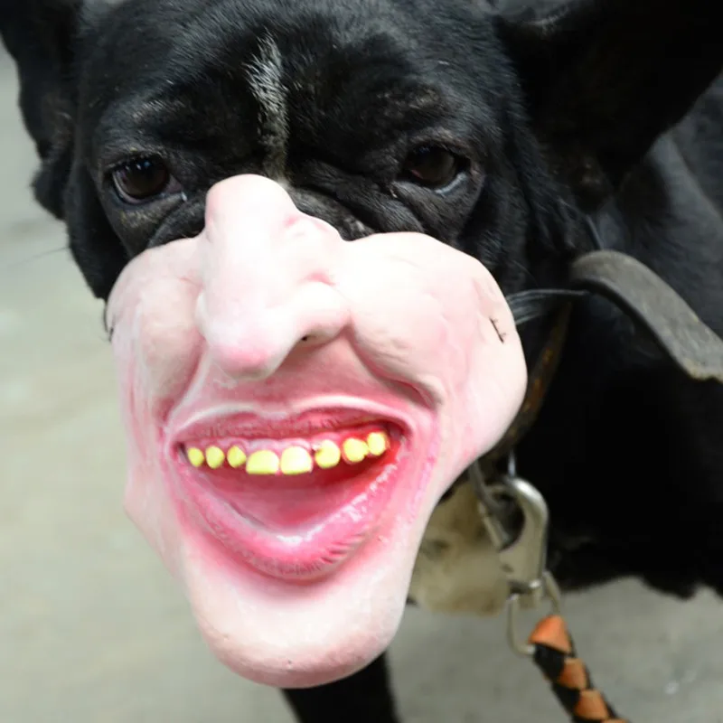 Хэллоуин страшный Забавный собачий намордник силиконовый анти-укус собачий намордник против лая, укусов маска для рта регулируемая для маленьких собак домашних животных