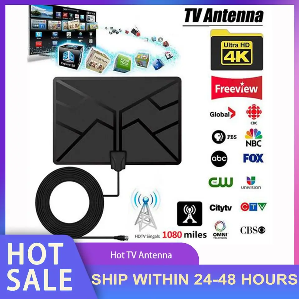 1080 Miles 4k Digital Hdtv Indoor Tv Antenna With Amplifier Signal Booster Antena Tv Digital Tdt Hqclear Tv Antenna Wholesale Tv Antenna Aliexpress