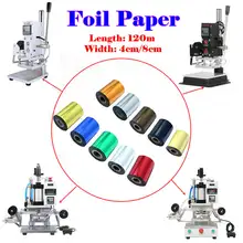 1 Roll Hot Stamping Foil Multicolor Paper Heat Transfer Anodized Gilded Paper for Leather PU Wallet Hot foil stamping Machine