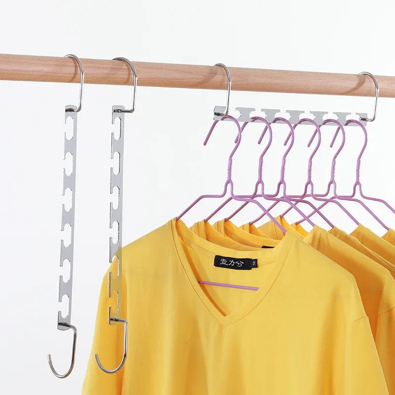 Stainless Steel Clip Organizer Stand Clothes Hanger Pants Skirt Clothes ...