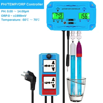 

PH-2839 3 in1 PH/TEMP/ORP Controller PH Tester Oxidation Reduction Detector Acidity Meter Water Quality Purity Monitor for Pool