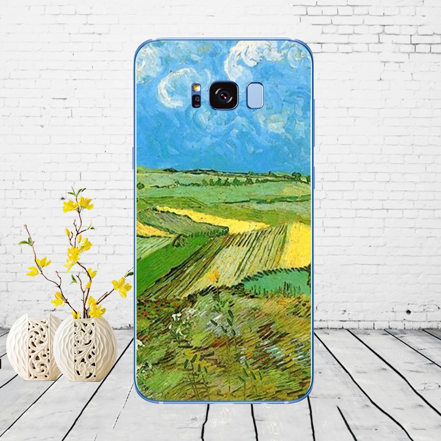 Мягкий силиконовый чехол Vincent van Gogh sunflower cherry blossom starry для Samsung Galaxy S6 S7 edge S8 S9 S10 plus A70