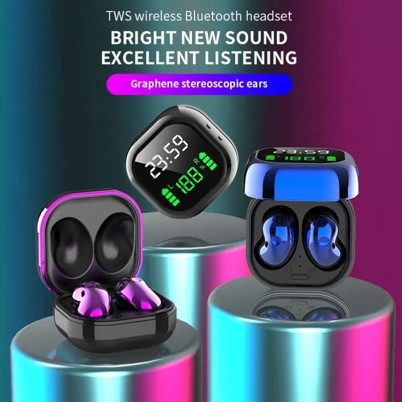 S6 плюс наушники вкладыши TWS True Беспроводной Bluetooth Hi Fi вызова мини Шум уменьшения