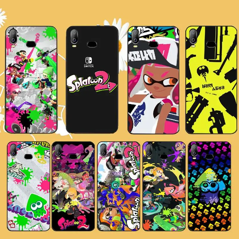NBDRUICAI colorful art cartoon Splatoon 2 Soft Silicone Black Phone Case For Samsung A10 A20 A30 A40 A50 A70 A71 A51 A6 A8 2018 | Мобильные