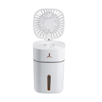 

New Style Creative Household Mini Portable Colorful Air Humidifier Office Small USB Charging Desktop Small Fan