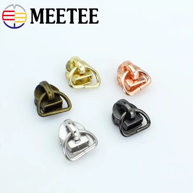 

50pcs D Ring 5# Zipper Sliders For Nylon Zipper Zipper Head Zip Repair Kit Replacement For DIY Bag Sewing Accessories KY2063