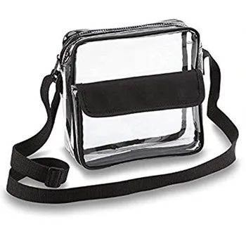 

Zipper Transparent Shoulder Bags Messenger Bag Phone Bag Jelly Small Phone Bags with Wide Flap Crossbody Bags сумка