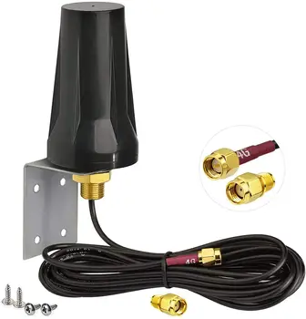 

4G LTE Outdoor Fixed Bracket Wall Mount Waterproof Antenna 5dBi SMA Male Antenna for Verizon AT&T T-Mobile Sprint 4G LTE Router