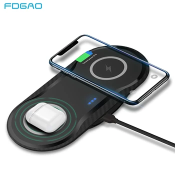 

20W Wireless Charger Pad for iPhone 11 XS XR X 8 AirPods Pro USB C 10W Dual QI Fast Charging Dock Station For Samsung S10 S9 S8