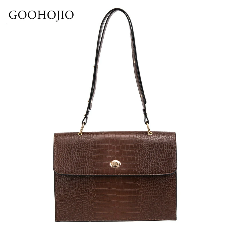 

European Fashion Female Big Tote bag 2018 New Quality PU Leather Women's Large Handbag Crocodile pattern Shoulder Messenger Bags