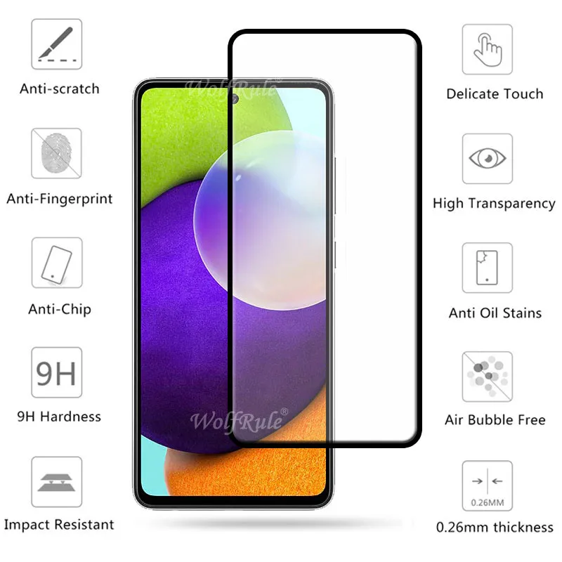 4-in-1 For Samsung Galaxy A52 Glass For Samsung A52 Tempered Glass Screen Protector For Samsung A53 A51 A71 A72 A52 Lens Glass