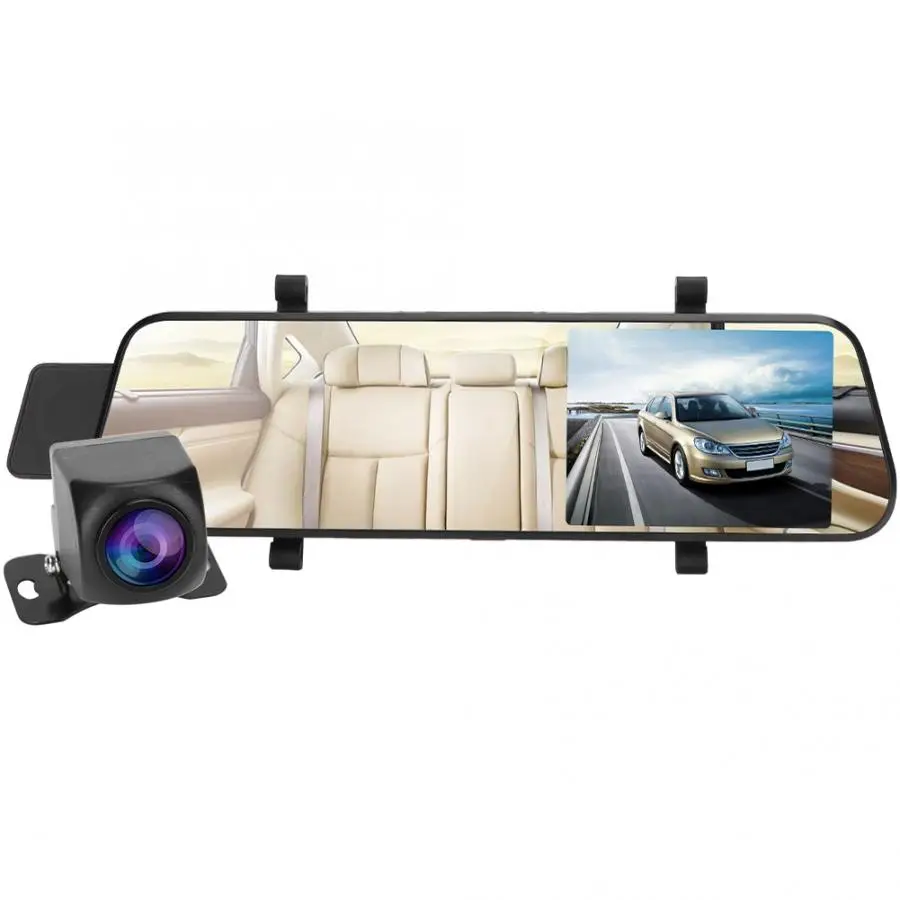 DVR камера 1080P ips Автомобильный видеорегистратор заднего вида HD водительский видеорегистратор камера заднего вида двойной объектив Dash Cam V96B oto aksesuar