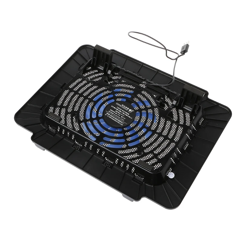 Laptop Cooler Cooling Pad Base Big Fan USB Stand For 14 Inch LED Light Notebook
