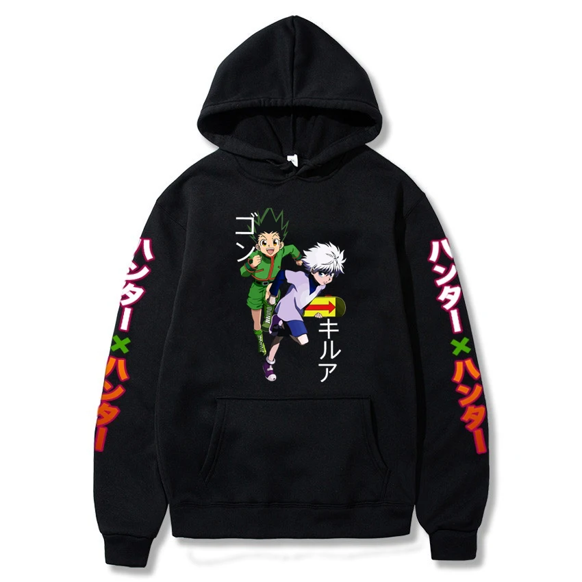 Japanese Anmie Hunter X Hunter Printed Long Sleeve Harajuku Hoodies Sweatshirt for Men Japanese Anmie Hunter X Hunter Printed Long Sleeve Harajuku Hoodies Sweatshirt for Men