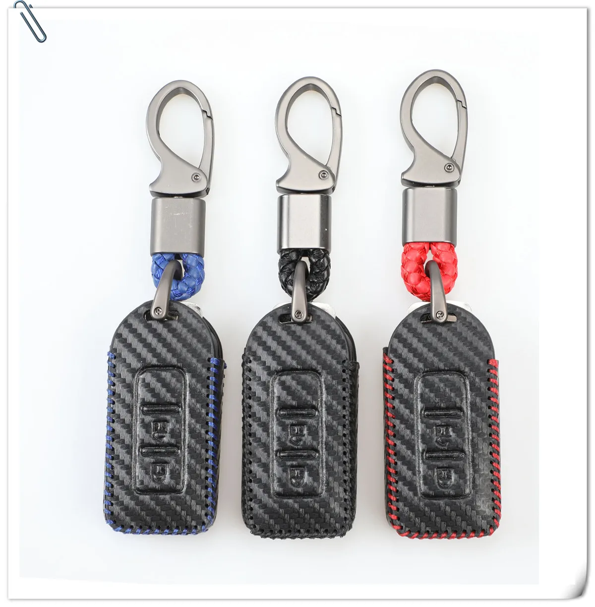 Del Cuoio del carbonio Auto Chiave Fob Copertura di Caso di Borsette per Mitsubishi Outlander Eclipse Croce ASX Lancer Pajero Portachiavi Accessori Auto - Hb90bf7ec7d3c4840a6e649e440bfe1813