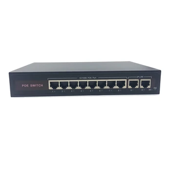 

48V Ethernet POE switch with 8 10/100Mbps Port IEEE 802.3 af/at Suitable for IP camera/Wireless AP/CCTV camera system 10/100Mbps