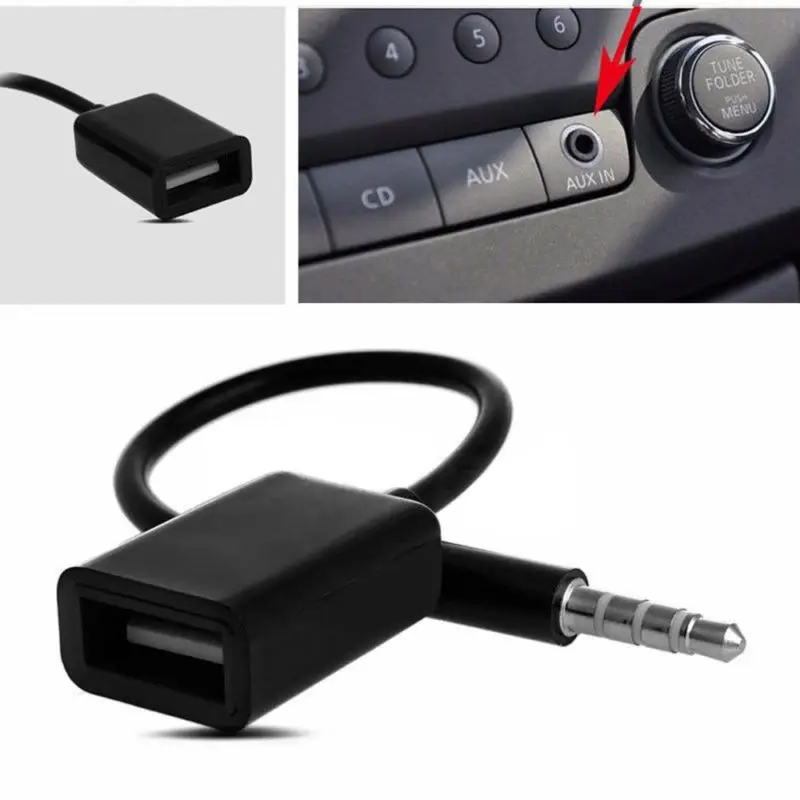 Аудиоразъем AUX для автомобиля прочная портативная аудиовилка USB 2 0 3 5 мм|Кабели