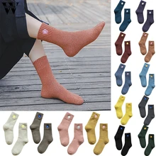 Новое поступление; 1 пара; модные мягкие Повседневные носки для сна с вышитыми цветами; удобные теплые носки