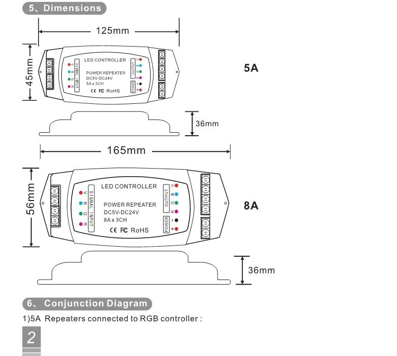 DC5V-24V led Мощность Ampilier 5A* 3CH/8A* 3CH/10A* 1CH ретранслятор данных/led RGB/моно усилитель мощности с ШИМ ретранслятор для светодиодные ленты светильник