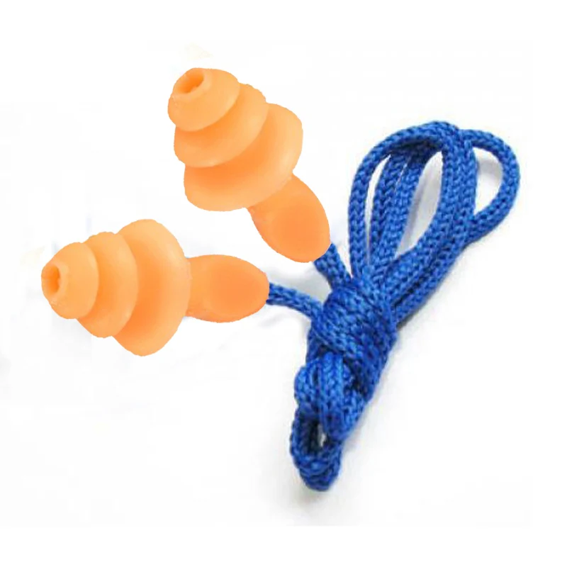 

5PCS Authentic Soft Silicone Corded Ear Plugs Noise Reduction Christmas Tree Earplugs Protective Earmuffs LHB99