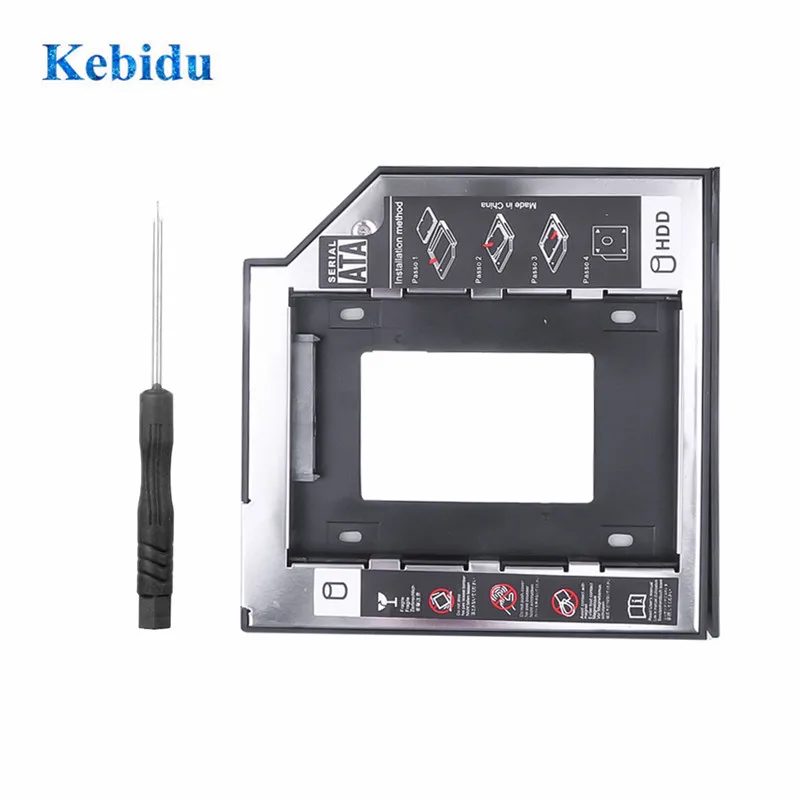 Kebidu 1 шт. Универсальный алюминиевый 2 5 й 9 мм Ssd Hd SATA жесткий диск HDD Caddy Adapter Drive Bay для