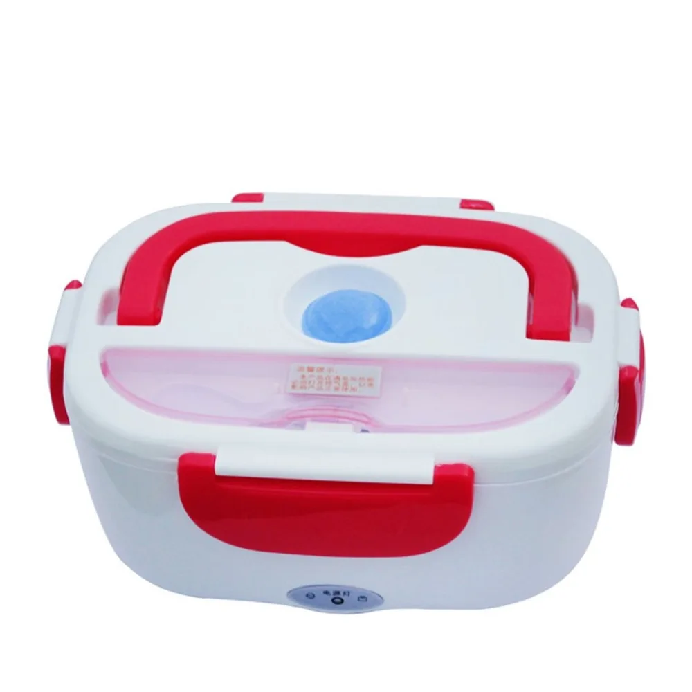 

Hot Rice Cooker 12V Mini Electric Car Heat Insulation Thermo Lunch Box Charging Multi Functional Plug Plastic Box Seal Cutlery