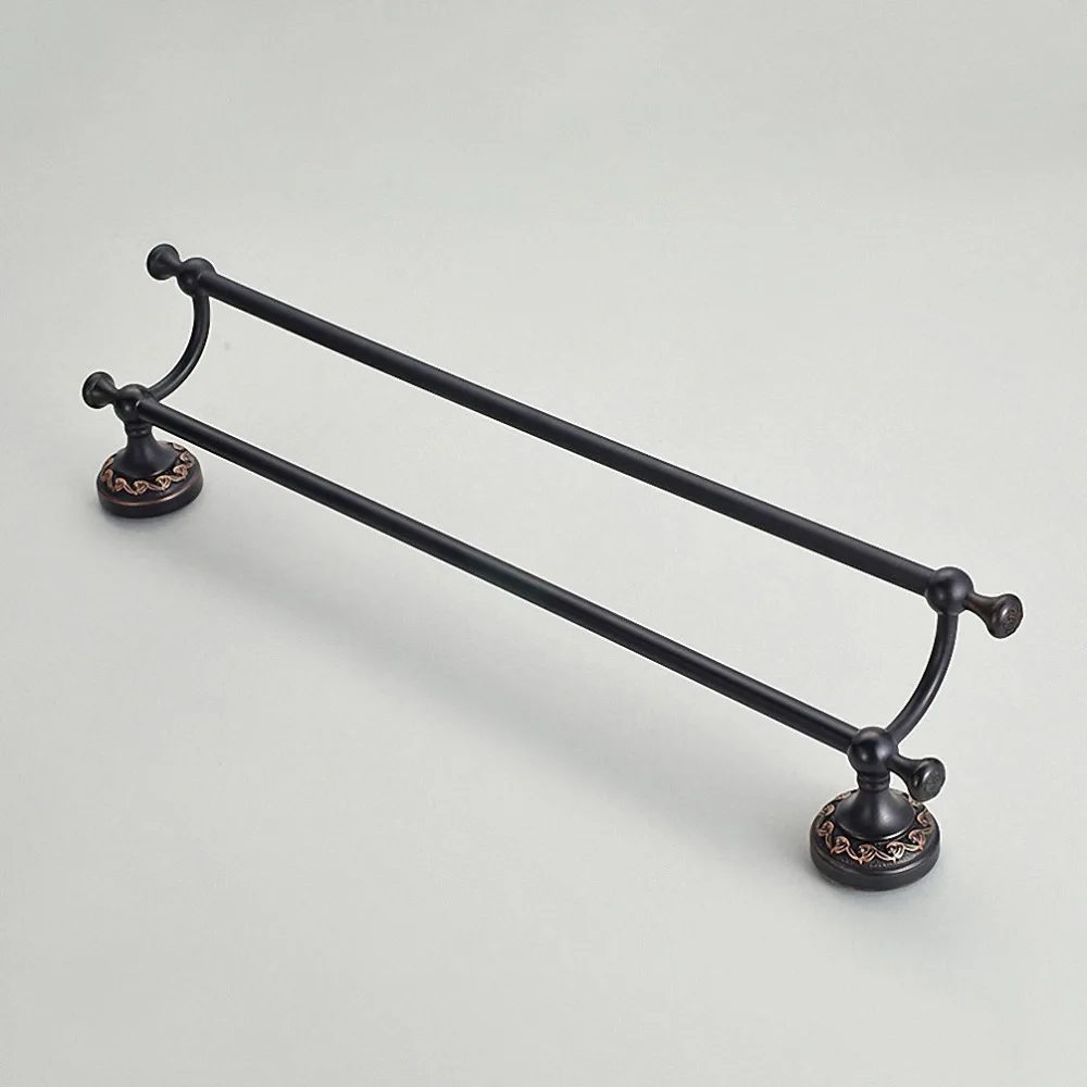 Description Picture 3 of itemModern Black Wall Mounted Bath Hardware Set Luxury Brass Clothes Hooks Toilet Paper Holder Towel Bars Bathroom Accessories Set