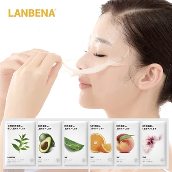 

LANBENA Mask Fruit Facial Mask Japan Advanced Formula Whitening Moisturizing Water Locking Plant Extract Fresh Sheet Face Mask