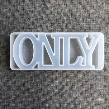 

DIY Crystal Epoxy Mold Handmade Pendant Crafts Letters Shape High Mirror Mould
