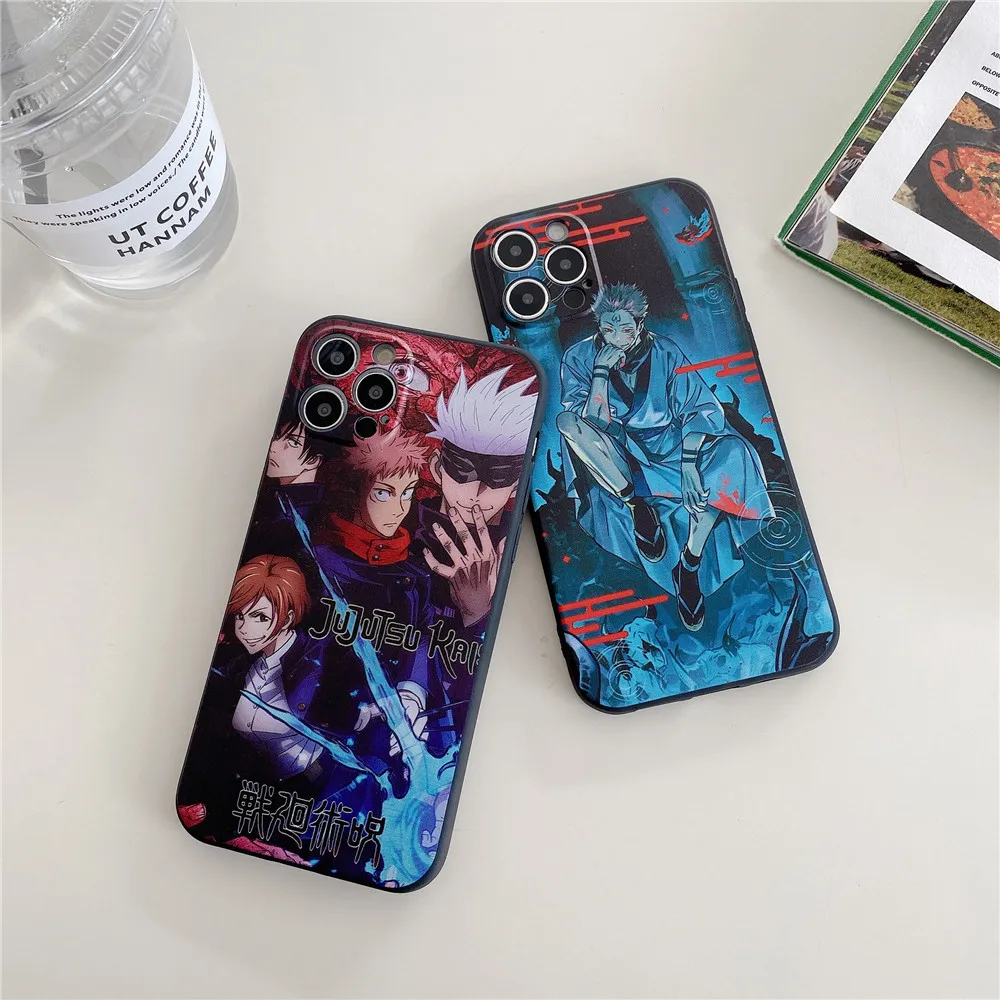 Anime Japan Jujutsu Kaisen Yuji Itadori Satoru Gojo Soft Phone Case For iPhone 13 12 11 Pro Max 8 7 6 6S Plus XR X XS Max Cover