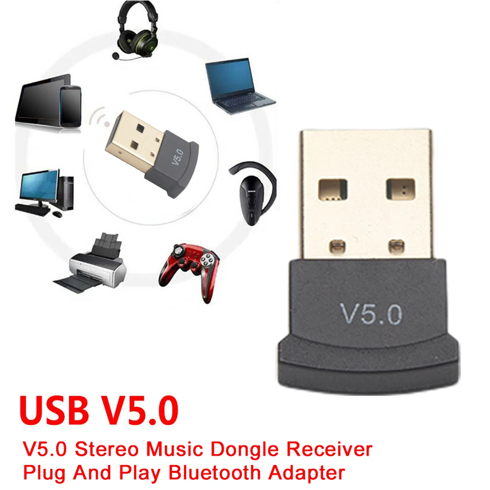 Беспроводной USB Bluetooth 5 0 CSR 4 адаптер передатчик музыкальный приемник мини BT5.0 ключ