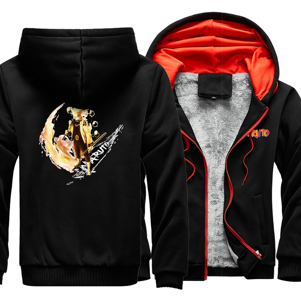 

Warm Jackets Japanese Anime Naruto Cartoon Printing Clothing Man Retro Hip Hop Sweatshirt Men Oversize Vintage Hooded Mens
