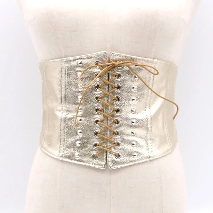 WKOUD EAM, новинка 2019, модный осенний корсетный пояс для женщин, на завязках, однотонные металлические кольца, шнуровка, однобортный женский