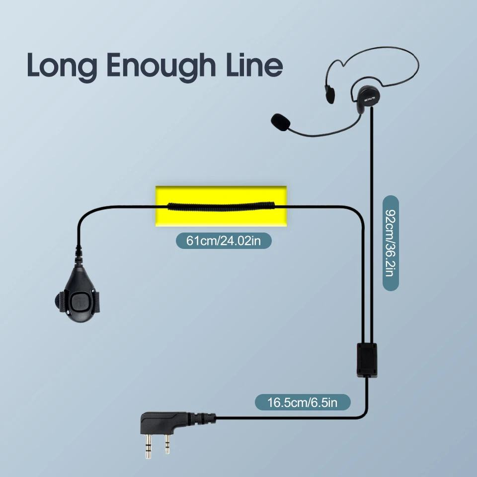 10pcs Walkie Talkie Headset Finger PTT Soft Microphone Earpiece For Kenwood For Baofeng UV-5R 888S Retevis RT5R H777