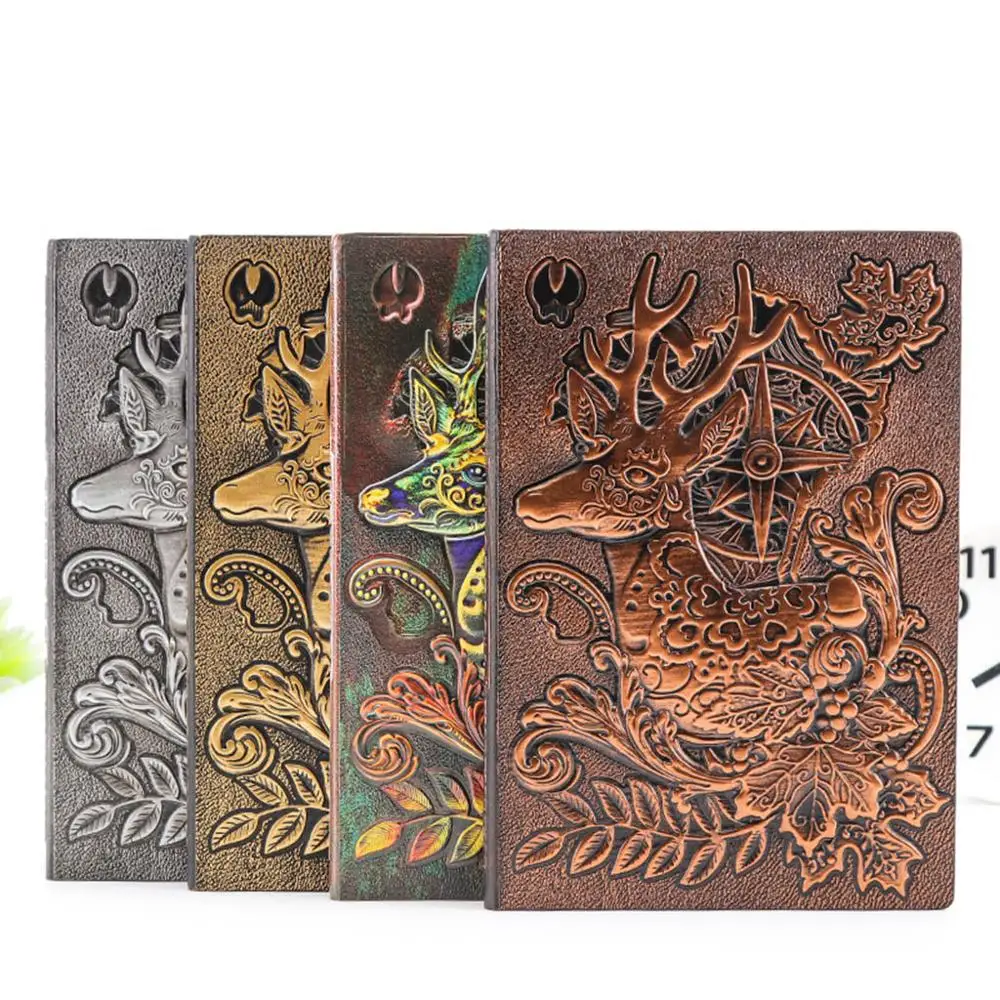 Creative Deer Embossed A5 Leather Notebook Journal Notepad Travel Diary Planner Book School Office Supplies Creative Deer Embossed A5 Leather Notebook Journal Notepad Travel Diary Planner Book School Office Supplies