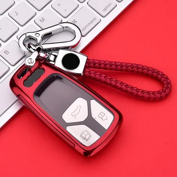 

TUP+PC Auto Car Key Case Cover For Audi A1 A3 A4 A5 A6 A7 B9 Quattro Q3 Q5 Q7 TT TTS 8S 2009-2017 Protection Shell Accessories