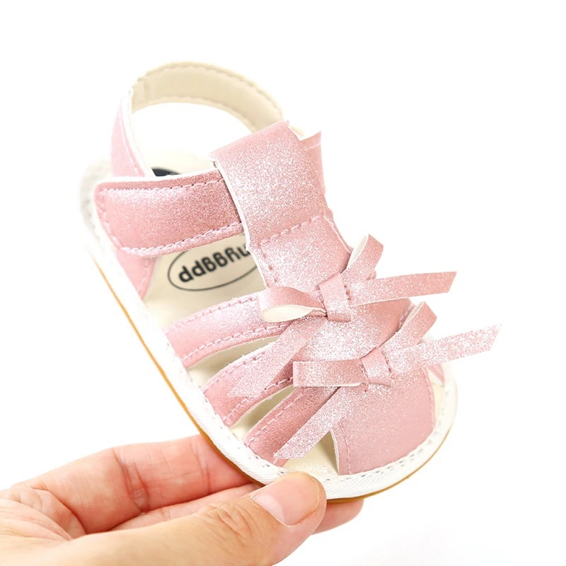 Newborn Baby Girls Sandals Cute Princess Knot Bow Sandles Kids Toddler