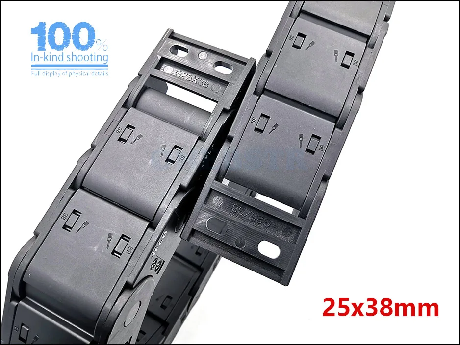 JFLO 1Meter 25x25 25x38 25x57 25x77mm Drag chain Wire Carrier cable Sealing both side open Protection Towline Free shipping 18