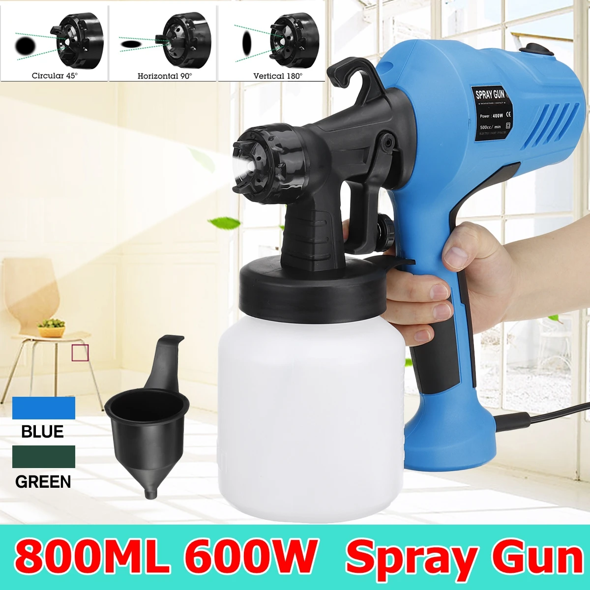 NEW Spray Gun 600W 220V High Power Home Electric Paint Sprayer 2.5mm