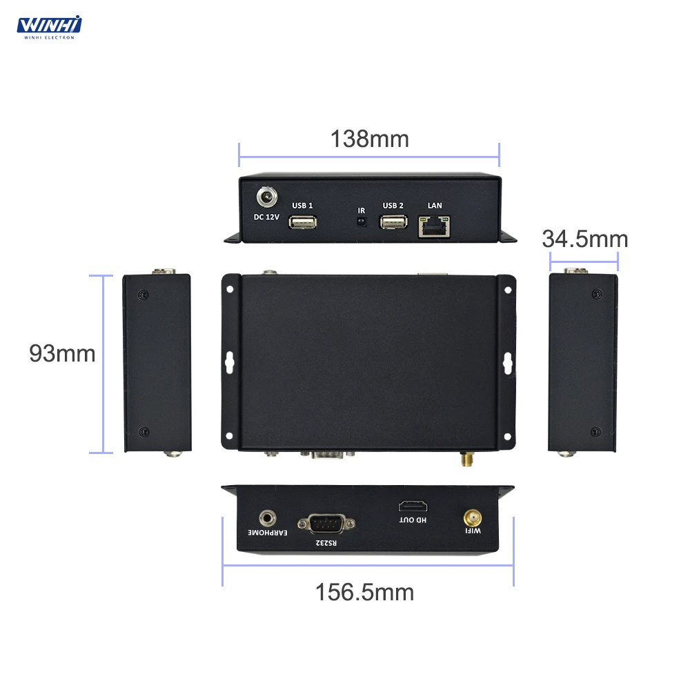 MPC3288-232 Быстрый переключатель видео автоматическое воспроизведение 4K Android RS232 цифровая вывеска коробка